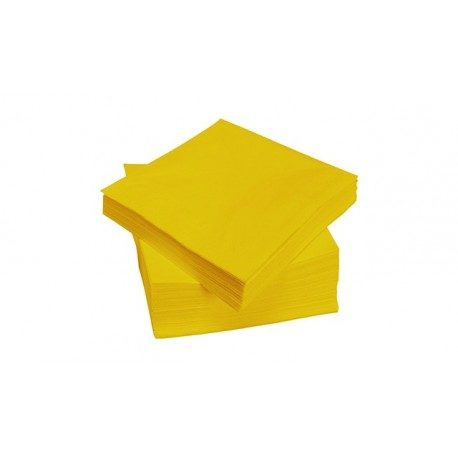 Servilletas de Papel Punta Punta 40x40cm Amarillas (1.000 Uds)