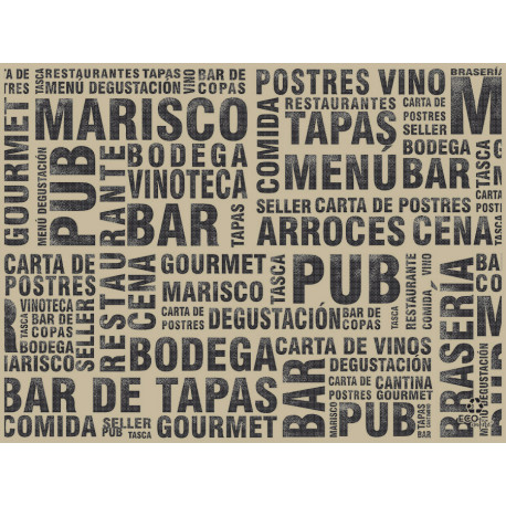 Mantel Individual Papel Kraft Ecológico 30x40cm Sibarita