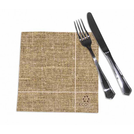 Servilletas Papel Eco Punta-Punta 40x40cm Natur (50 Uds)