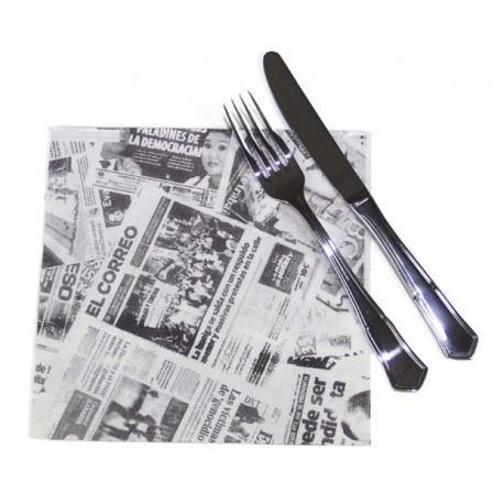 Servilletas Papel Punta-Punta 40x40cm News (50 Uds)