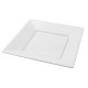 Platos de Plástico Cuadrados Blancos 23cm (Paquete 5 Uds)