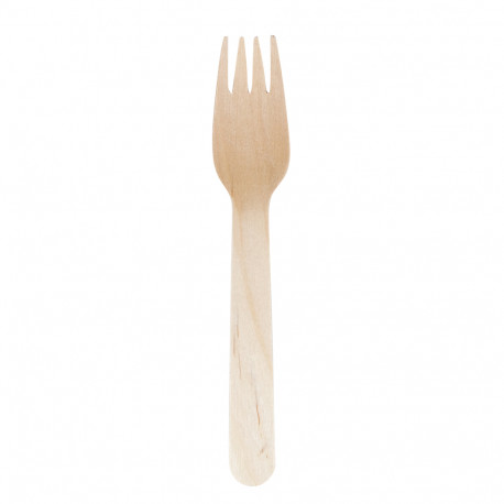 Tenedores de Madera Ecológicos 16,5cm (100 Uds)