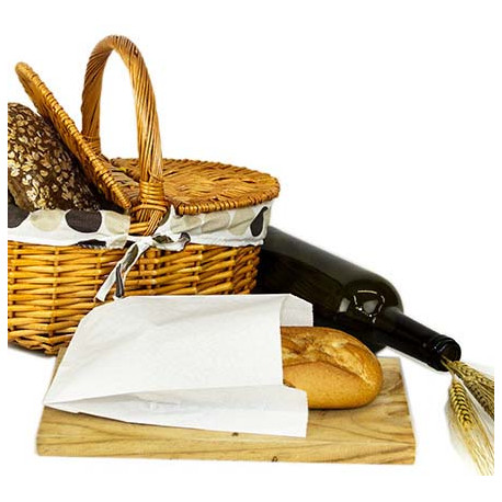 Bolsas de Papel Blancas 12+6x20cm 40gr (1.000 Uds)