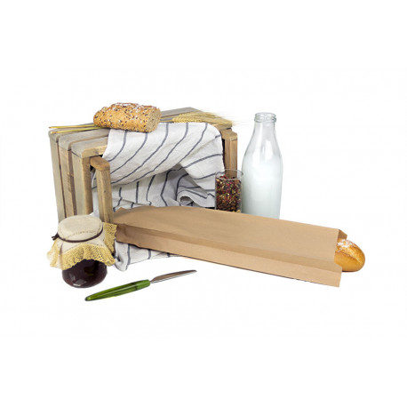 Bolsas de Papel Kraft 9+5x50cm 40gr (1.000 Uds)