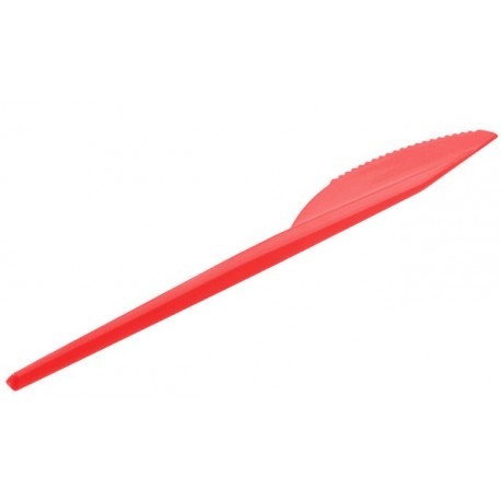 Cuchillos de Plástico Rojos 16,5cm (15 Uds)