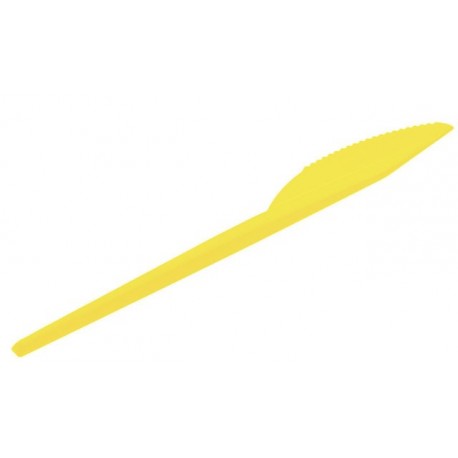 Cuchillos de Plástico Amarillos 16,5cm (15 Uds)