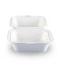 Envases Biodegradables para Hamburguesas Caña de Azúcar 15x15x8cm (50 Uds)