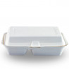 Envases Biodegradables con Dos Compartimentos Caña de Azúcar 24x16x8cm (50 Uds)