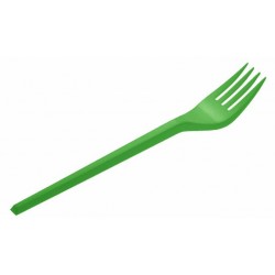 Tenedores de Plástico Verdes 16,5cm (15 Uds)
