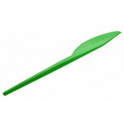 Cuchillos de Plástico Verdes 16,5cm (15 Uds)