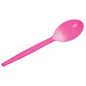 Cucharas de Plástico Rosas Baratas 16,5cm (15 Uds)