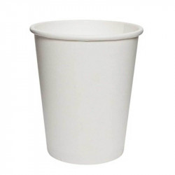 Vasos Biodegradables de Cartón Blanco 200ml Ø7,4cm (50 Uds)