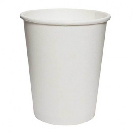 Vasos Biodegradables de Cartón Blanco 200ml Ø7,4cm (50 Uds)