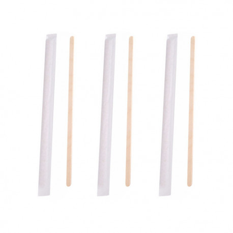 Agitadores Enfundados para Café de Madera Ecológicos 11cm (500 Uds)