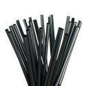 Pajitas Biodegradables Rectas Negras Ø8mm x 25cm (500 Uds)