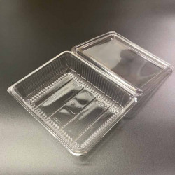 Envases Loncheados con Tapa H40 Grande Plástico PET Transparentes (400 Uds)