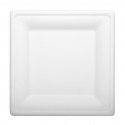 Platos Cuadrados Biodegradables Caña de Azúcar 17cm (50 Uds)