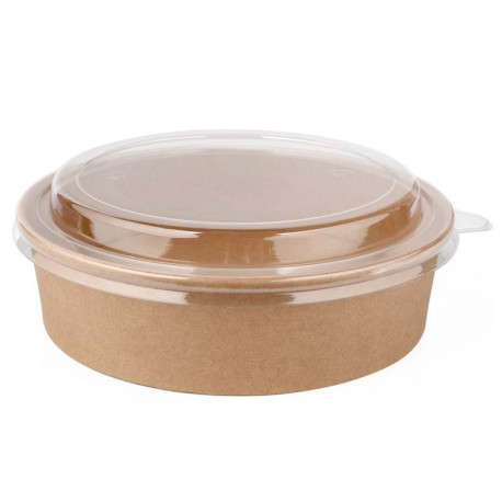 Envases de Cartón Redondos con Tapa rPET 1.100ml (250 Uds)