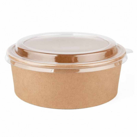 Envases de Cartón Redondos con Tapa rPET 1.300ml (250 Uds)