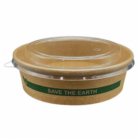 Envases de Cartón Redondos con Tapa rPET 500ml (25 Uds)