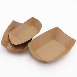 Barquillas de Cartón Kraft 16,5x12,5x3,5cm (100 Uds)