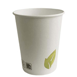 Vasos Biodegradables de Cartón Natural 200ml Ø7,4cm (50 Uds)