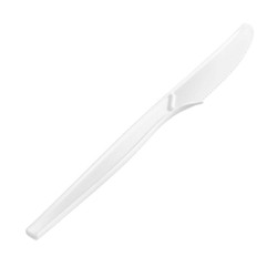 Cuchillos Biodegradables Blancos 18cm (50 Uds)