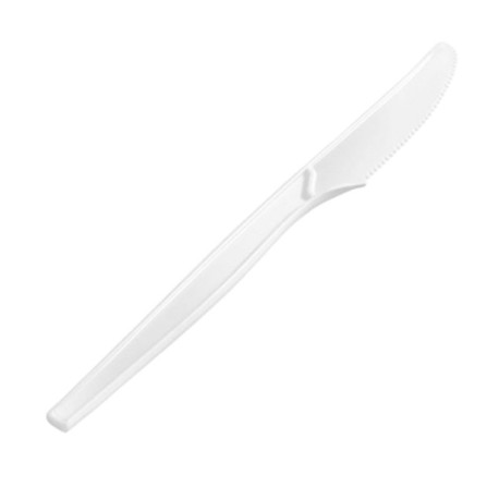 Cuchillos Biodegradables Blancos 18cm (500 Uds)