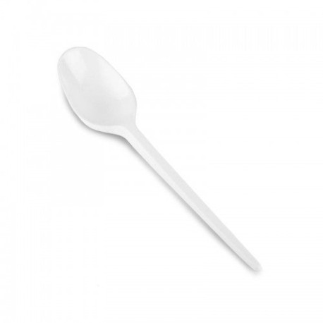 Cucharitas Compostables Blancas 13,5cm (50 Uds)