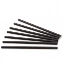 Pajitas de Papel Negras Rectas Ø6mm x 20cm (100 Uds)