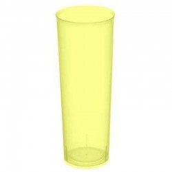 Vasos de Plástico PP Tubo "Irrompibles" Amarillo Flúor 300ml (360 Uds)