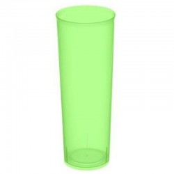 Vasos de Plástico PP Tubo "Irrompibles" Verde Flúor 300ml (6 Uds)