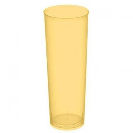 Vasos de Plástico PP Tubo "Irrompibles" Naranja Flúor 300ml (6 Uds)