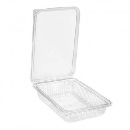 Envases Loncheados con Tapa H27 Plástico PET Transparentes (50 Uds)