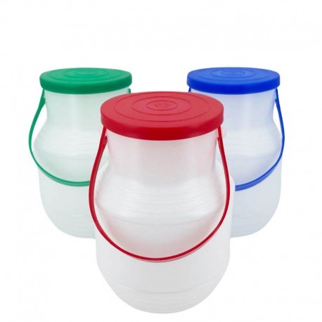 Lecheras de Plástico con Asa y Tapa 500 ml (100 Uds)
