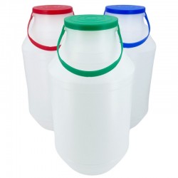 Lecheras de Plástico con Asa y Tapa 2000ml (50 Uds)