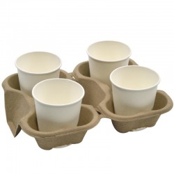 Portavasos de Cartón 4 vasos es Divisible 2+2 (50 Uds)