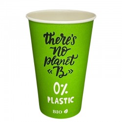 Vasos Biodegradables Cartón Impresos Verdes 330ml Ø8cm (50 Uds)