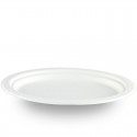 Platos Biodegradables Ovales Caña de Azúcar 26x20cm (50 Uds)