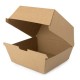 Cajas para Hamburguesas Cartón Microcanal Kraft 13,5x12,5x8,5cm (50 Uds)