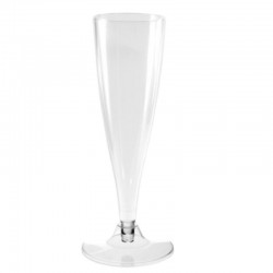 Copas de Cava Flauta de Plástico Transparente 130 ml (144 Uds)
