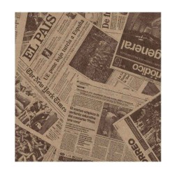 Papel Antigrasa Fast Food Periódico Kraft 30x30cm (1.000 Uds)