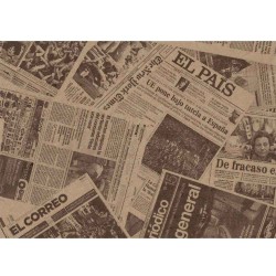 Papel Antigrasa Fast Food Periódico Kraft 30x38cm (1.000 Uds)