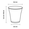 Vasos de Plástico PP Transparentes 80ml (100 Uds)