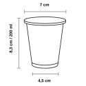 Vasos de Plástico PP Transparentes 200ml (100 Uds)