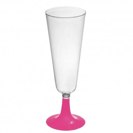 Copas de Cava de Plástico PS 150ml Pie Rosa (168 Uds)