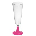 Copas de Cava de Plástico PS 150ml Pie Rosa (168 Uds)