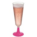 Copas de Cava de Plástico PS 150ml Pie Rosa (168 Uds)