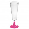 Copas de Cava de Plástico PS 150ml Pie Rosa (168 Uds)