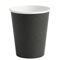 Vasos de Cartón Negros 260ml Ø7,7cm (10 Uds)